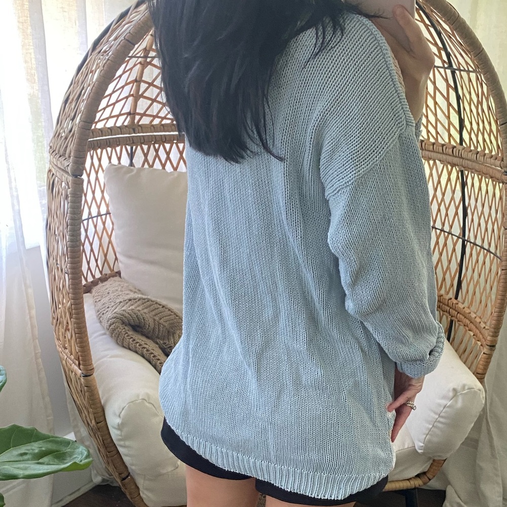 Vintage 1980’s Max and Diane blue and pink Cottagecore turtleneck sweater - Picture 6 of 7